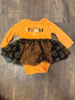 chick pea Bright Orange Baby Bodysuit
